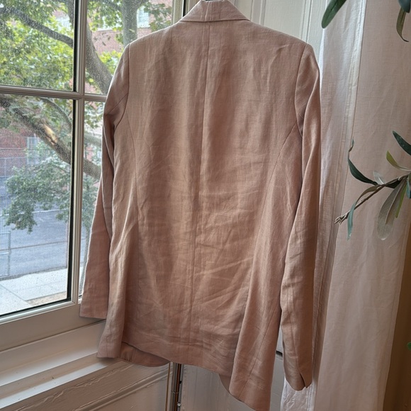 100% Linen Pink Mango Blazer - Picture 3 of 3